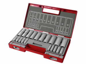 Sada predĺžených nástrčných kľúčov, 1/4", 1/2", 20ks, FORTUM