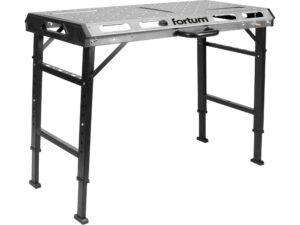Stôl zvárací skladací, max. 454kg, hrúbka 2mm, 107x53cm, výška 70-93cm, fixačné otvory 20mm, FORTUM